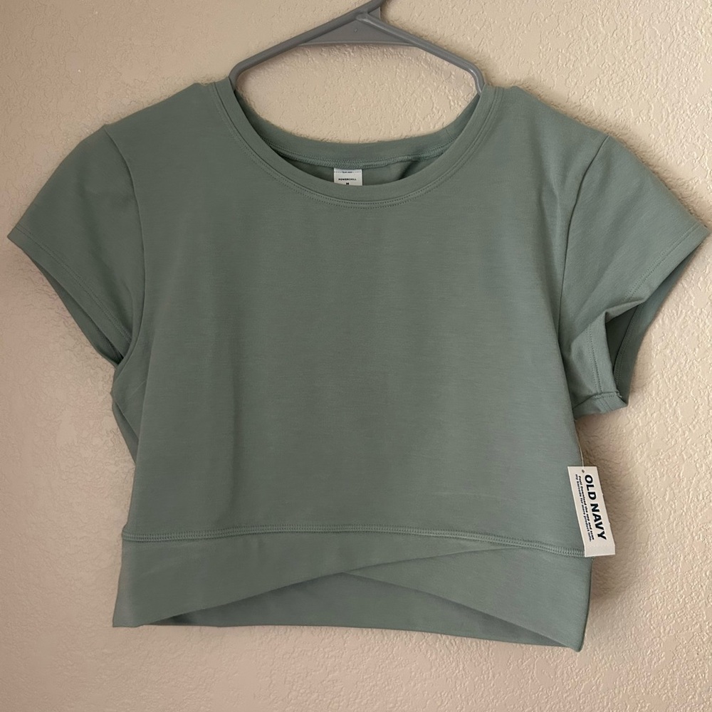 Old Navy Powerchill Teal Cropped Tee NWT
